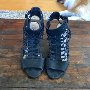 Vince Camuto Black Gladiator Heels